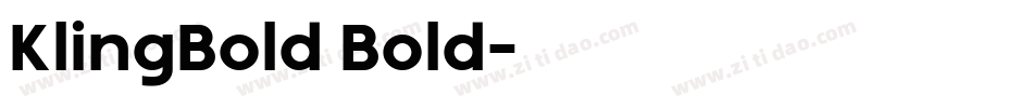 KlingBold Bold字体转换